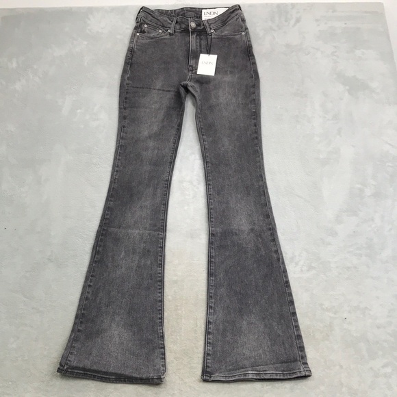 LNDN Jeans Denim - LNDN Jeans Antique Black Mid  Rise Flare Jeans Size 27 New with tags
